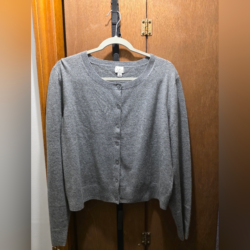Heather Gray Knit Cardigan